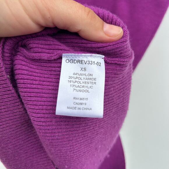 One Grey Day Revolve OGD Samantha Midi Dress Bodycon Magenta XS Ribbed Cocktail - Picture 10 of 11